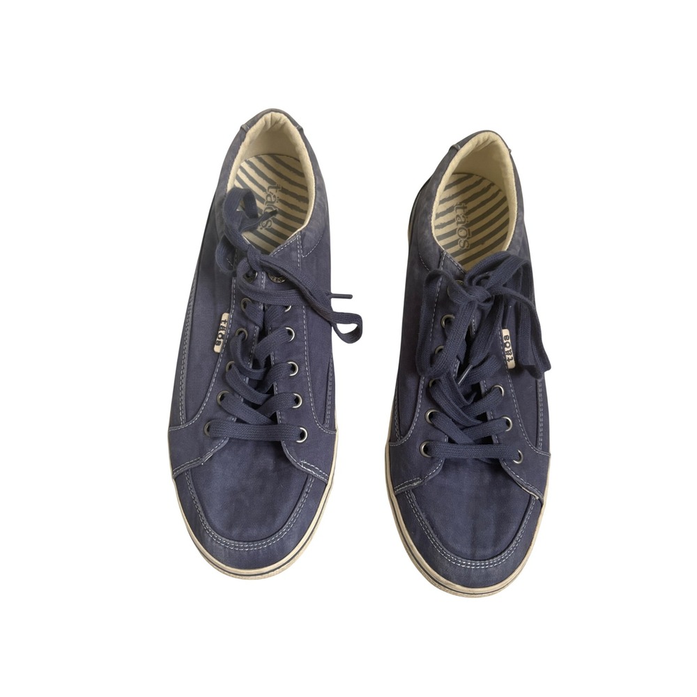 Taos Moc Star Navy Blue Canvas Lace Up Sneakers Shoes MST-13482A Womens 11 EU 42